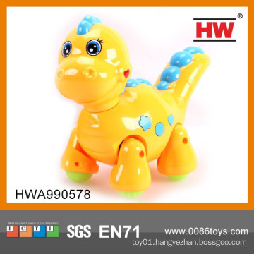 High Quality 21cm Electric Flashing Musical Cartoon Moving Dinosaur Toy